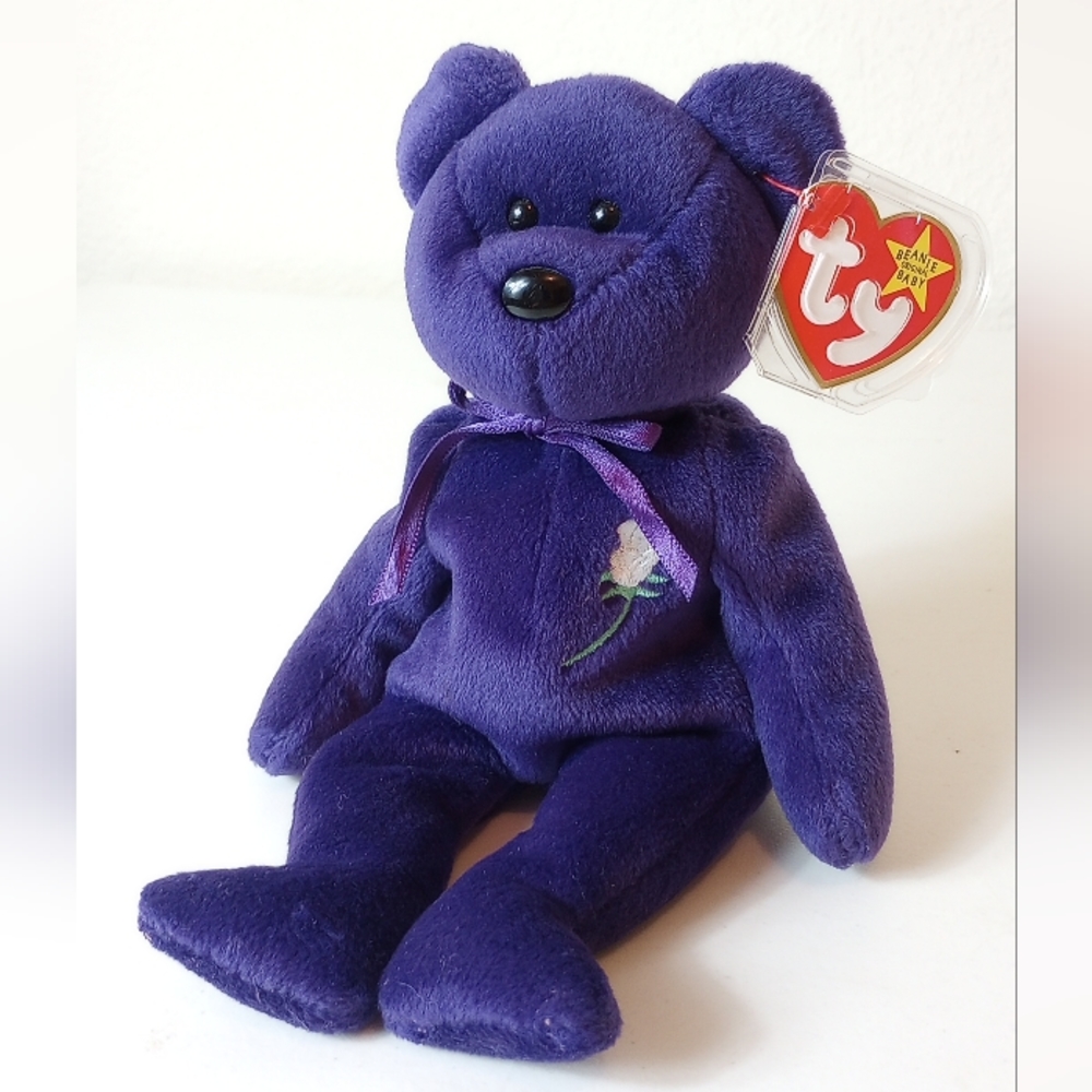 Ty Beanie Babies Princess Diana 1997 Made in China Rare Plastic on ear Tag